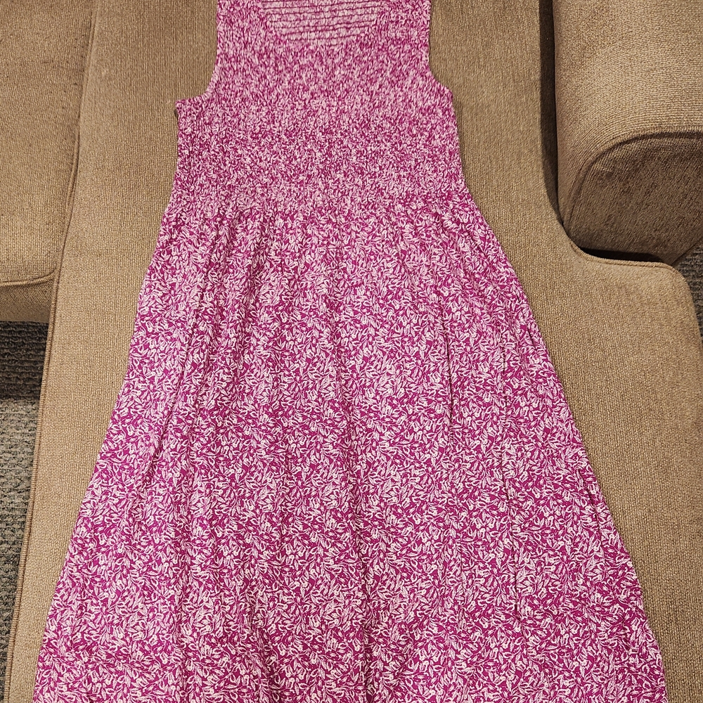 Croft & Barrow Pink Floral Midi Dress